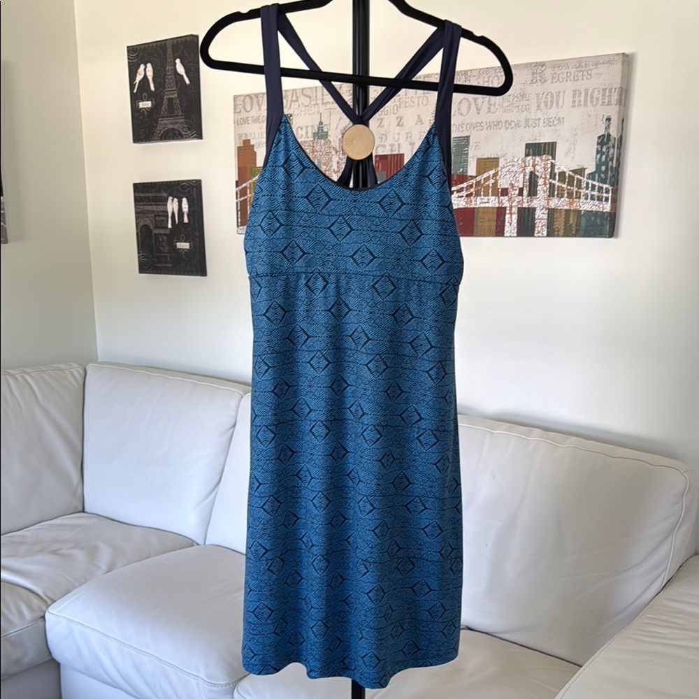 Gorgeous Patagonia Blue Patterned Summer Dress super soft feel with stretch.